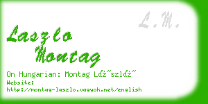 laszlo montag business card